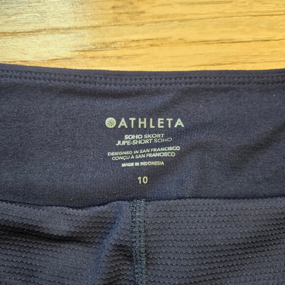 Athleta Soho Skort Blue Pockets Lined Skirt Pockets Women's Size 10 211382 - Picture 4 of 7